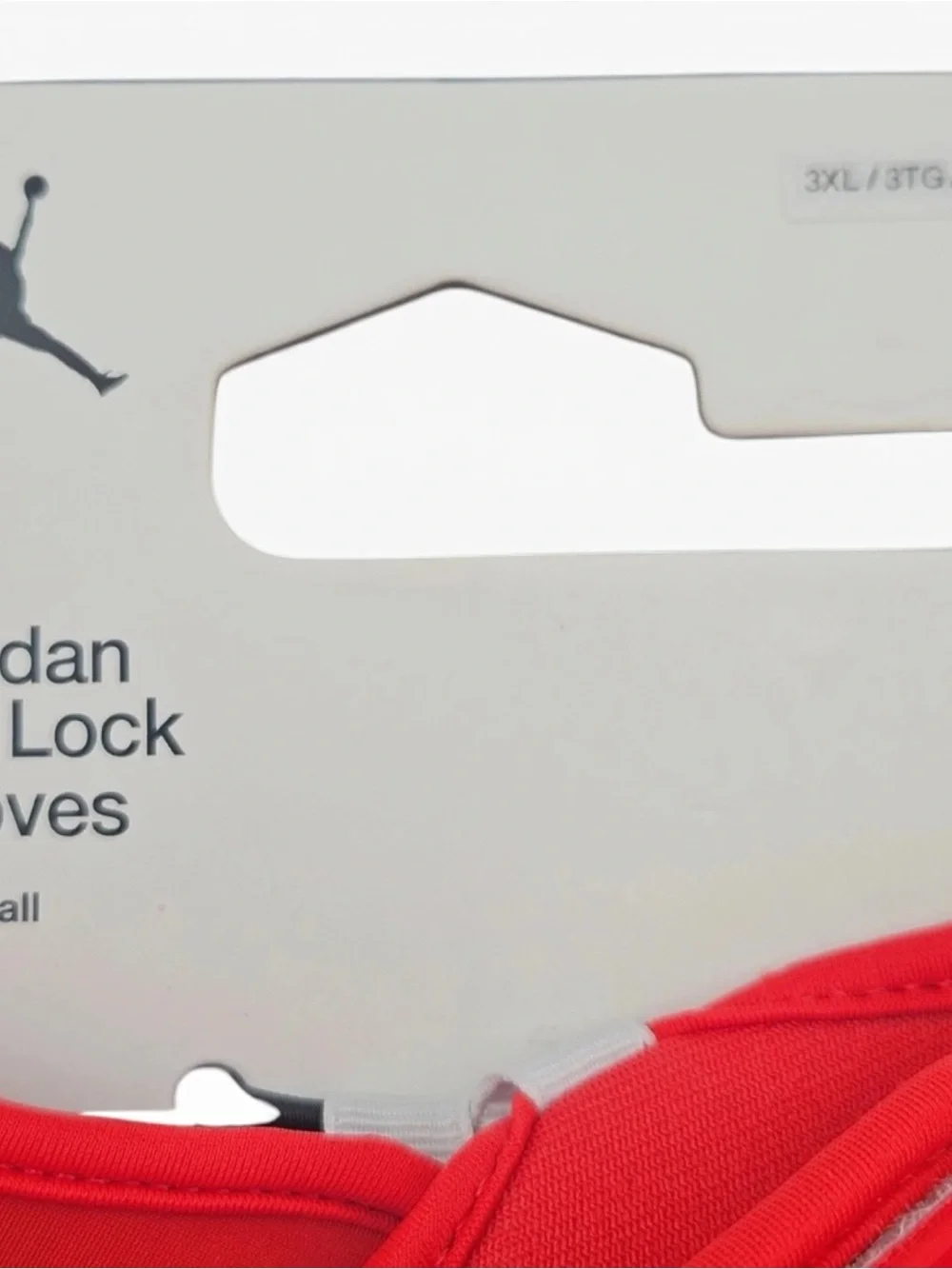 Nike Jordan Fly Lock Football Gloves Red White Men’s 3XL